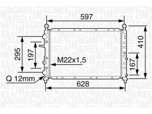 MAGNETI MARELLI 350213117400 radiatorius, variklio aušinimas 
 Aušinimo sistema -> Radiatorius/alyvos aušintuvas -> Radiatorius/dalys
0060575389, 60575389, 71735373