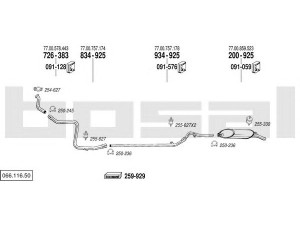 BOSAL 066.116.50 išmetimo sistema 
 Išmetimo sistema -> Išmetimo sistema, visa