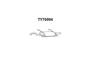 VENEPORTE TY70094 galinis duslintuvas 
 Išmetimo sistema -> Duslintuvas
1743064480, 1743064481