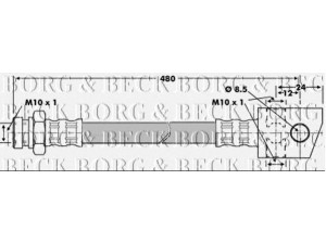 BORG & BECK BBH6704 stabdžių žarnelė 
 Stabdžių sistema -> Stabdžių žarnelės
562307, 91142436, 91142436, 562307