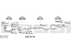BOSAL 034.173.96 išmetimo sistema 
 Išmetimo sistema -> Išmetimo sistema, visa