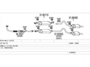 MTS C180023001472 išmetimo sistema 
 Išmetimo sistema -> Išmetimo sistema, visa