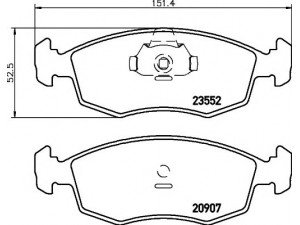 HELLA PAGID 8DB 355 009-131 stabdžių trinkelių rinkinys, diskinis stabdys 
 Techninės priežiūros dalys -> Papildomas remontas
71738151, 77362178, 71738151, 71738152