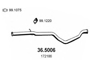 ASSO 36.5006 išleidimo kolektorius 
 Išmetimo sistema -> Išmetimo vamzdžiai
172186, 172889