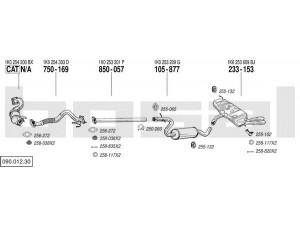 BOSAL 090.012.30 išmetimo sistema 
 Išmetimo sistema -> Išmetimo sistema, visa