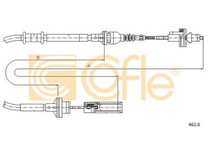 COFLE 462.6 sankabos trosas 
 Dviratė transporto priemonės -> Kabeliai ir tachometro velenaai -> Sankabos trosas
46797579, 46797595