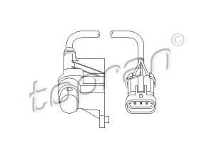 TOPRAN 206 207 RPM jutiklis, variklio valdymas 
 Kibirkšties / kaitinamasis uždegimas -> Impulsų generatorius
62 38 000, 90412795