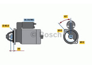 BOSCH 0 001 108 409 starteris 
 Elektros įranga -> Starterio sistema -> Starteris
006 151 37 01, A 006 151 37 01