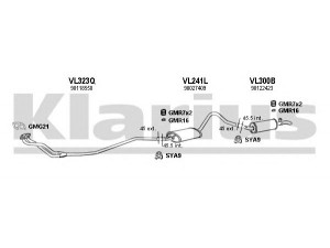 KLARIUS 390100U išmetimo sistema 
 Išmetimo sistema -> Išmetimo sistema, visa