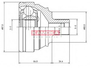 KAMOKA 6738 jungčių komplektas, kardaninis velenas 
 Ratų pavara -> Sujungimai/komplektas
701498340BX, 701498340BX, 701 498 099 B