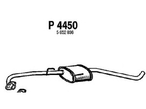 FENNO P4450 vidurinis duslintuvas 
 Išmetimo sistema -> Duslintuvas
5852357, 5852836, 852157