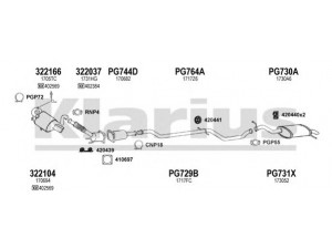 KLARIUS 630982U išmetimo sistema