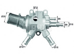MAHLE ORIGINAL TI 99 83D termostatas, aušinimo skystis 
 Aušinimo sistema -> Termostatas/tarpiklis -> Thermostat
7772114