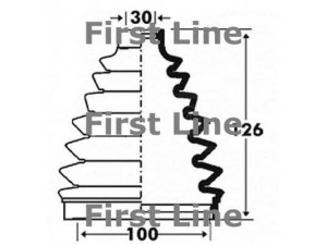 FIRST LINE FCB6100 gofruotoji membrana, kardaninis velenas 
 Ratų pavara -> Gofruotoji membrana
7701209248