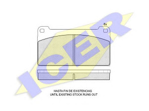 ICER 160276 stabdžių trinkelių rinkinys, diskinis stabdys 
 Techninės priežiūros dalys -> Papildomas remontas
000 420 92 20, 001 420 88 20, 001 586 60 42