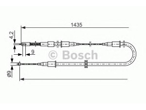 BOSCH 1 987 477 132 trosas, stovėjimo stabdys 
 Stabdžių sistema -> Valdymo svirtys/trosai