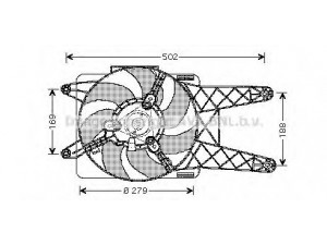 AVA QUALITY COOLING FT7512 ventiliatorius, radiatoriaus 
 Aušinimo sistema -> Oro aušinimas
46789792, 51732956