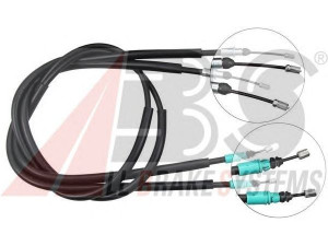 A.B.S. K10355 trosas, stovėjimo stabdys 
 Stabdžių sistema -> Valdymo svirtys/trosai
6025 371 373, 6025 371 396