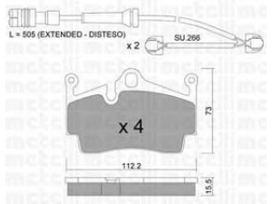 METELLI 22-0894-0K stabdžių trinkelių rinkinys, diskinis stabdys 
 Techninės priežiūros dalys -> Papildomas remontas