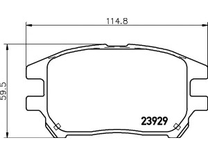 MINTEX MDB2325 stabdžių trinkelių rinkinys, diskinis stabdys 
 Techninės priežiūros dalys -> Papildomas remontas
0446548040, 0446548050