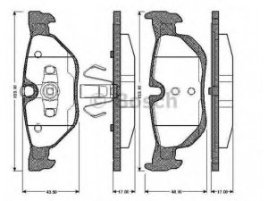 BOSCH 0 986 TB2 899 stabdžių trinkelių rinkinys, diskinis stabdys 
 Techninės priežiūros dalys -> Papildomas remontas
34 21 6 767 150, 34 21 6 773 161