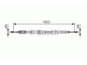 BOSCH 1 987 482 117 trosas, stovėjimo stabdys 
 Stabdžių sistema -> Valdymo svirtys/trosai
4745 Y1, 4745 Y1