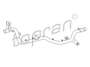 TOPRAN 108 900 aušinimo skysčio vamzdis 
 Aušinimo sistema -> Žarnelės/vamzdeliai/sujungimai -> Radiatoriaus žarnos
037 121 065G, 037 121 065K, 037 121 065G