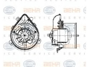 HELLA 8EW 009 159-391 vidaus pūtiklis 
 Šildymas / vėdinimas -> Orpūtė/dalys
6441.E2, 6441E2, 9566944380, 9566944380