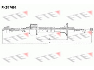 FTE FKS17001 sankabos trosas 
 Dviratė transporto priemonės -> Kabeliai ir tachometro velenaai -> Sankabos trosas
669 132, 669 157, 90 170 691, 90 235 729