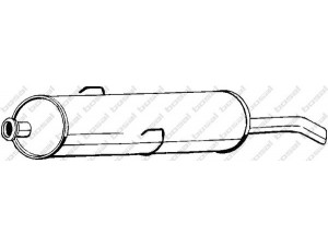 BOSAL 190-867 galinis duslintuvas 
 Išmetimo sistema -> Duslintuvas
1726.10, 1726.67