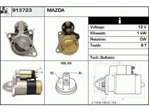 EDR 913723 starteris 
 Elektros įranga -> Starterio sistema -> Starteris
BPD4-18-400, BPD4-18-400A, BPD4-18-400B