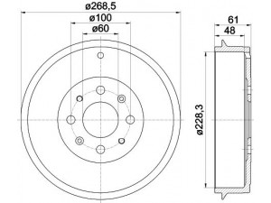 HELLA PAGID 8DT 355 300-651 stabdžių būgnas 
 Stabdžių sistema -> Būgninis stabdys -> Stabdžių būgnas
51901443, 51901444, 55703043, 55704058