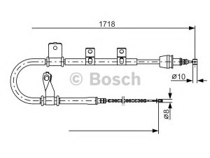 BOSCH 1 987 482 075 trosas, stovėjimo stabdys 
 Stabdžių sistema -> Valdymo svirtys/trosai
59770 17010