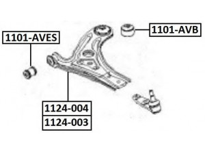 ASVA 1101-AVES valdymo svirties/išilginių svirčių įvorė 
 Ašies montavimas/vairavimo mechanizmas/ratai -> Valdymo svirtis/pasukamosios svirties sujungimas -> Montavimas/sutvirtinimas
96535087