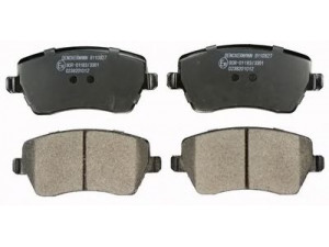 DENCKERMANN B110927 stabdžių trinkelių rinkinys, diskinis stabdys 
 Techninės priežiūros dalys -> Papildomas remontas
41060AX625, D1060AX60A, 7701208422
