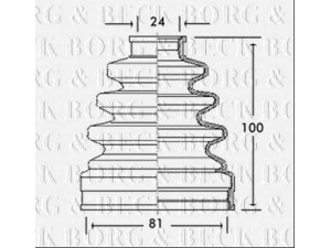 BORG & BECK BCB2665 gofruotoji membrana, kardaninis velenas 
 Ratų pavara -> Gofruotoji membrana