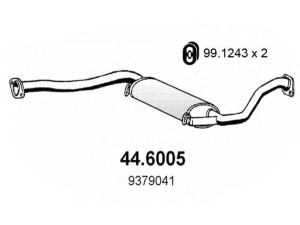 ASSO 44.6005 vidurinis duslintuvas 
 Išmetimo sistema -> Duslintuvas
8822215, 8975149, 8975419, 9379041