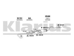 KLARIUS 220017E išmetimo sistema 
 Išmetimo sistema -> Išmetimo sistema, visa