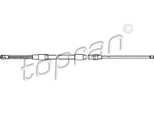 TOPRAN 501 104 trosas, darbinis stabdys 
 Stabdžių sistema -> Valdymo svirtys/trosai
1 161 474, 3551 1 161 474