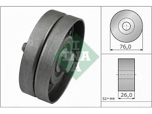 INA 532 0326 30 kreipiantysis skriemulys, V formos rumbuotas diržas 
 Diržinė pavara -> V formos rumbuotas diržas/komplektas -> Laisvasis/kreipiamasis skriemulys
032 145 276, 032 145 276, 032 145 276