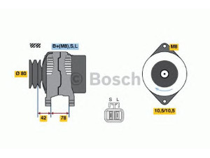 BOSCH 0 986 045 681 kintamosios srovės generatorius 
 Elektros įranga -> Kint. sr. generatorius/dalys -> Kintamosios srovės generatorius
23100 7T400, 23100 7T402, 23100 7T403