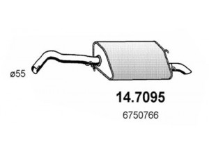 ASSO 14.7095 galinis duslintuvas 
 Išmetimo sistema -> Duslintuvas
1017826, 1019421, 1095037, 1496907