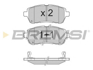 BREMSI BP3316 stabdžių trinkelių rinkinys, diskinis stabdys 
 Techninės priežiūros dalys -> Papildomas remontas
04465-B1320, 04465B1120, 04465B1190