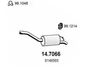 ASSO 14.7066 galinis duslintuvas 
 Išmetimo sistema -> Duslintuvas
1507238, 5023339, 6146565, 6146566