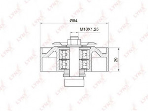 LYNXauto PB-5020 įtempiklio skriemulys, V formos rumbuotas diržas
11925-EB31A, 11927-EB310, 11944-EB310