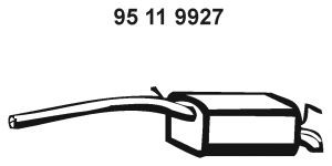 EBERSPÄCHER 95 11 9927 galinis duslintuvas 
 Išmetimo sistema -> Duslintuvas
2K0.253.609 B