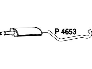 FENNO P4653 vidurinis duslintuvas 
 Išmetimo sistema -> Duslintuvas
1717-45