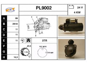 SNRA PL9002 starteris
1701065, 6200662