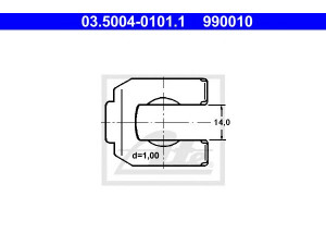 ATE 03.5004-0101.1 laikantysis rėmas, stabdžių žarnelė
90 810 525 100, 0590138, 000 428 05 73