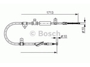 BOSCH 1 987 477 886 trosas, stovėjimo stabdys 
 Stabdžių sistema -> Valdymo svirtys/trosai
GVC 9023 87, GVC 9023 87